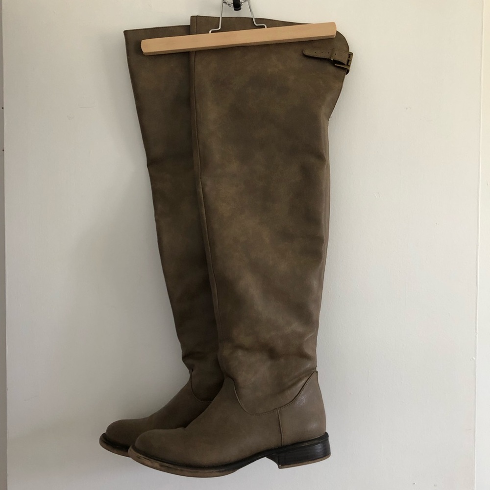 Rustic Style Over The Knee Boots